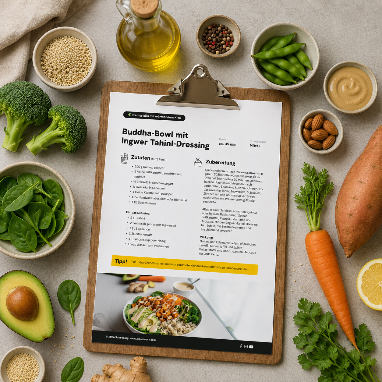 Detox-Bundle: Ingwerpresse + 40 Ingwer-Detox-Rezepte